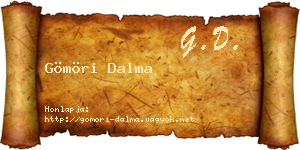 Gömöri Dalma névjegykártya